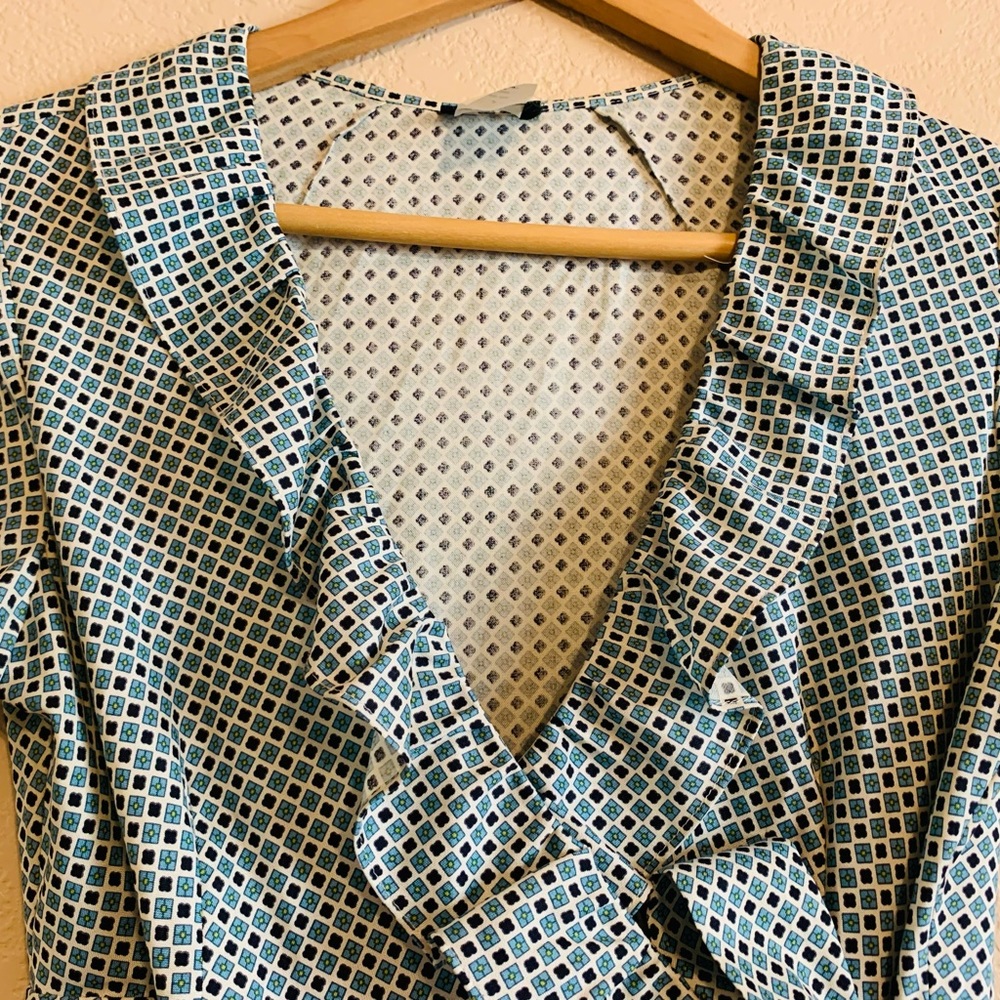 J. Crew Wrap Dress Mid Length 100% Silk- So lovely, lightweight, and feminine. - Picture 5 of 14